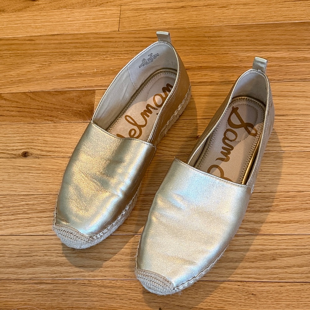 Sam Edelman Metallic Gold Espadrilles